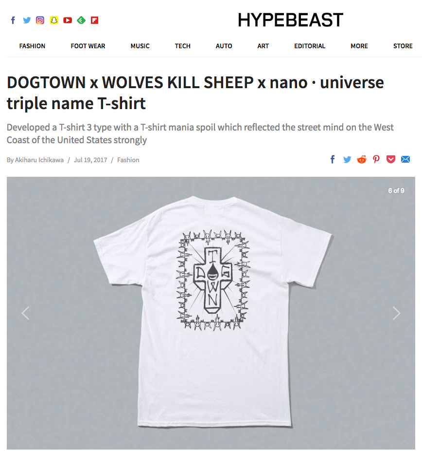 Hypebeast Japan did a write up on our collection