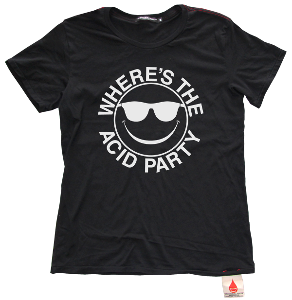 Where's the Acid Party Black Tee