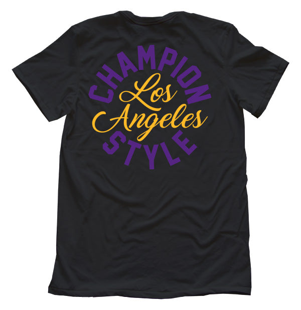 LA Champion Style Purple & Gold Tee